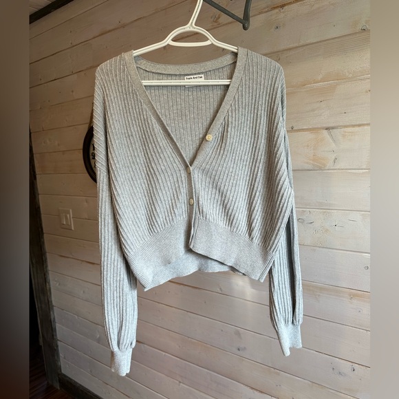 Frank & Oak Sweaters - Frank and Oak | Grey Button Front Cardigan